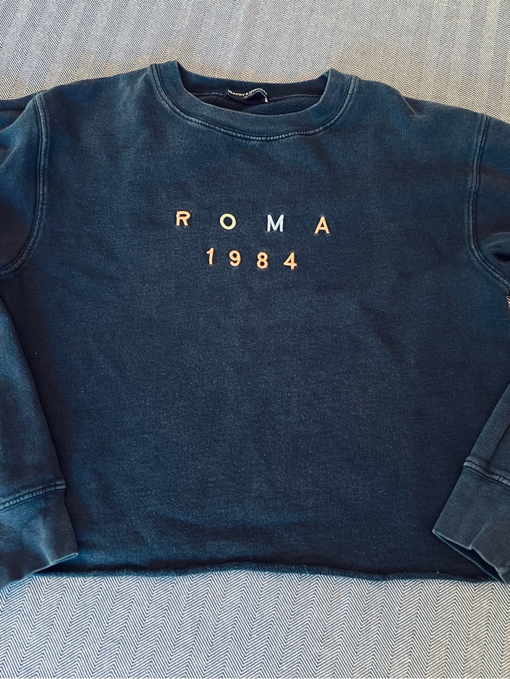 Brandy Melville Navy 'ROMA 1984' Crewneck Sweatshirt